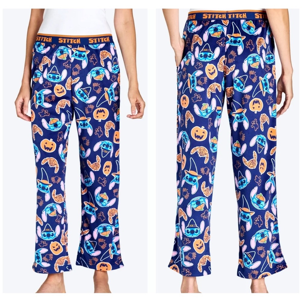 Disney : size : XL : ‘Stitch’ halloween holiday plush velour cozy pajama pants